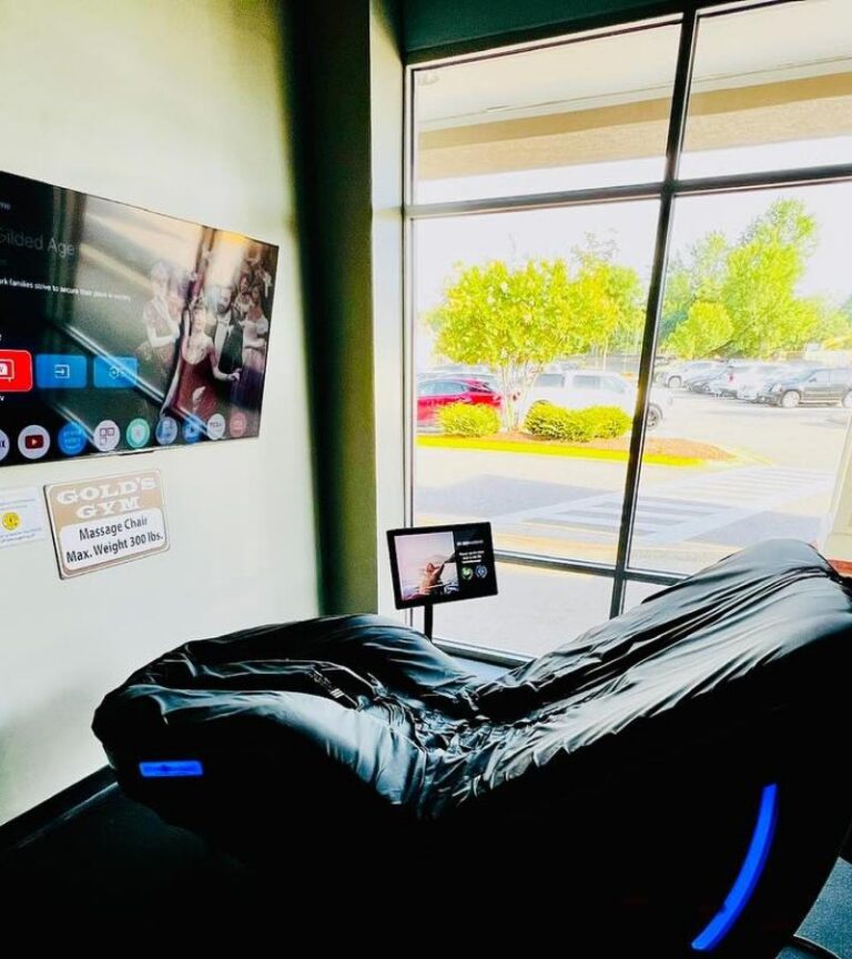 HydroMassage lounge chair in the recovery area at our gyms in Colorado.